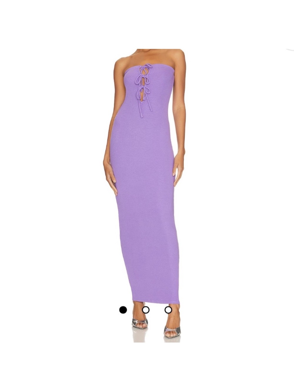 BY.DYLN Strapless Lace-Up Dress